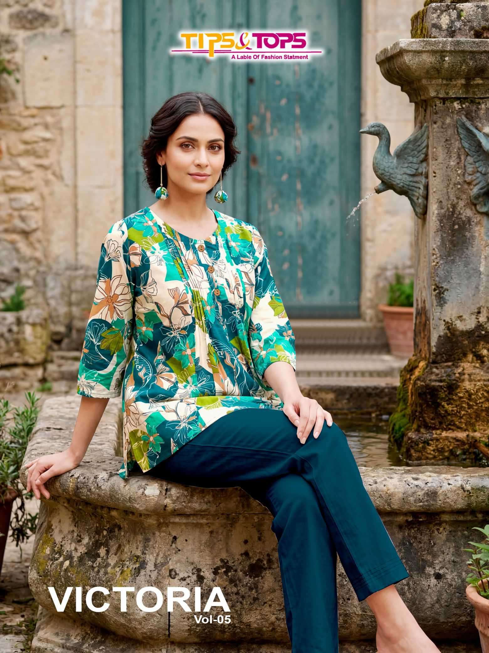 TIPS AND TOPS VICTORIA VOL 5 COTTON CASUAL WEAR SHORT TOP WHOLESALE PRICE SURAT 