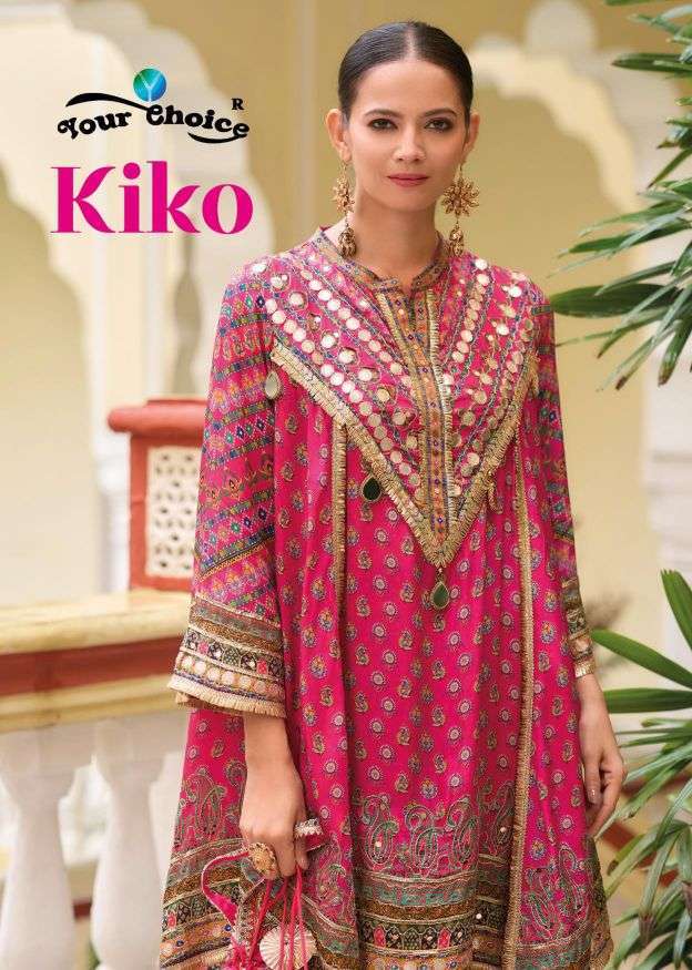 YOUR CHOICE KIKO CHINON WITH FANCY HEAVY WORK READYMADE WHOLESALE PRICE 
