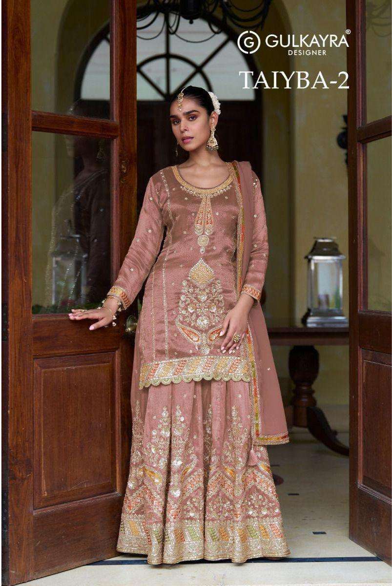 GULKAYRA TAIYAB VOL- 2 7629 AB PARTY WEAR DESIGNER  SHARARA SUIT CATALOG SUPPLIER 
