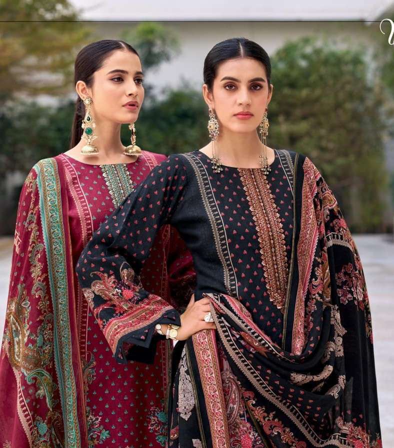 MUMTAZ ARTS ROSELLA VISCOSE JAM DISCHARGE PRINTED SALWAR KAMEEZ WHOLESALE RATE 