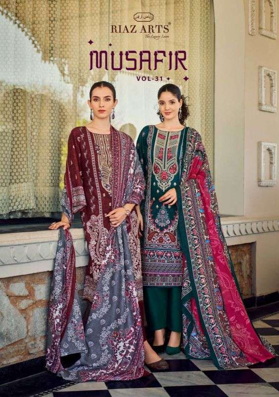 MUMTAZ MUSAFIR VOL 31 CAMBRIC COTTON LAWN FANCY EMBROIDERY WORK SALWAR KAMEEZ WHOLESALE BEST RATE 