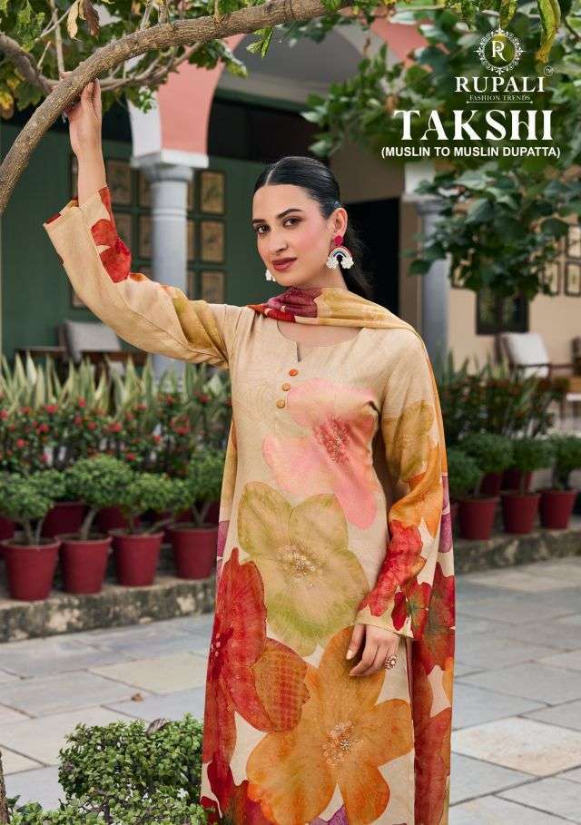 RUPALI FASHION TAKSHI VISCOSE MUSLIN FANCY PRINTED SALWAR KAMEEZ WHOLESALE SURAT 