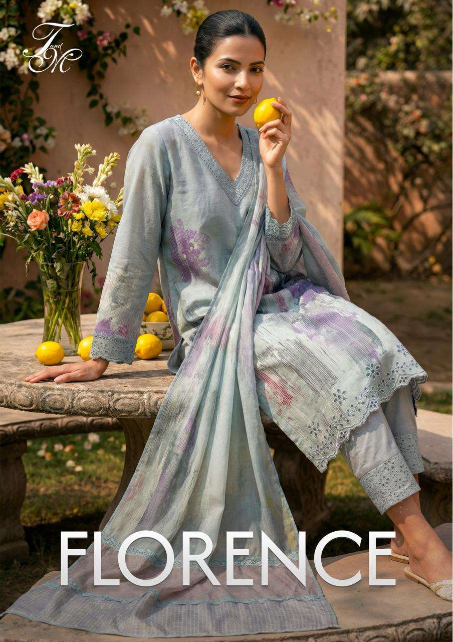 T AND M FLORENCE ORGANDY EMBROIDERY SALWAR KAMEEZ WHOLESALE LOWEST PRICE SURAT 