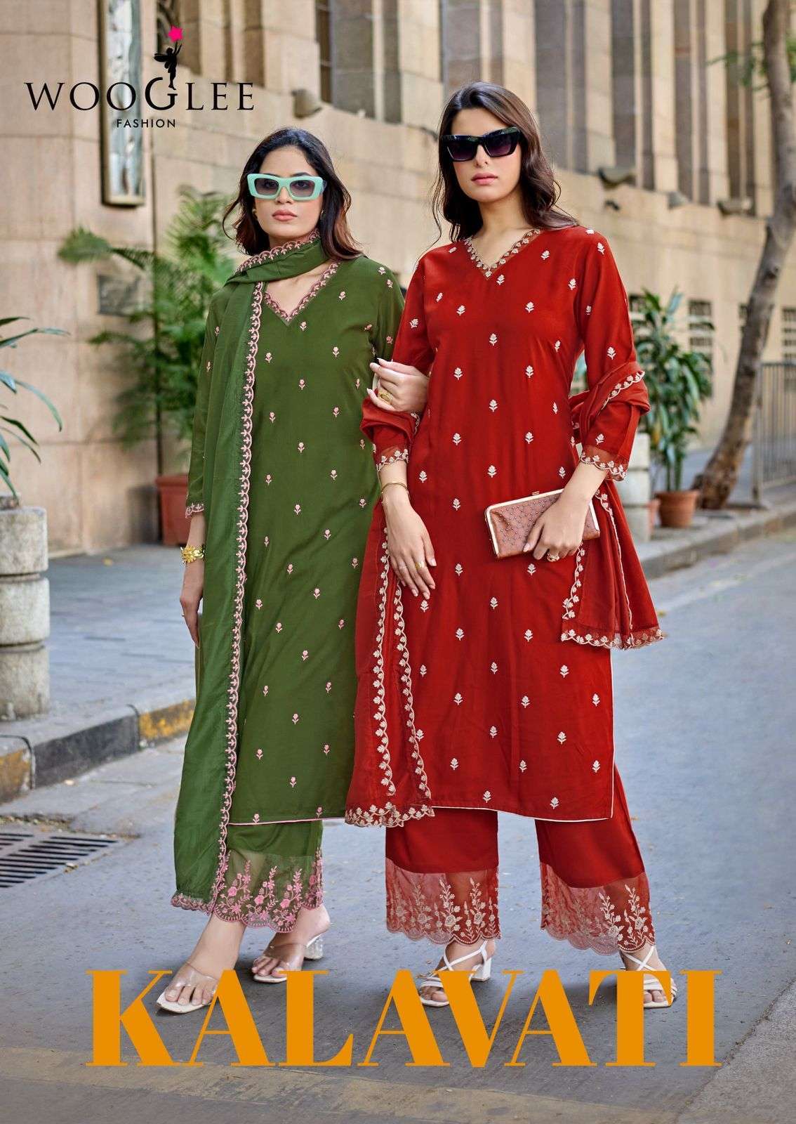 WOOGLEE KALAVATI 2001-2004 SERIES RAYON WITH FANCY THRAD WORK READYMADE SALWAR KAMEEZ WHOLESALE BEST RATE 