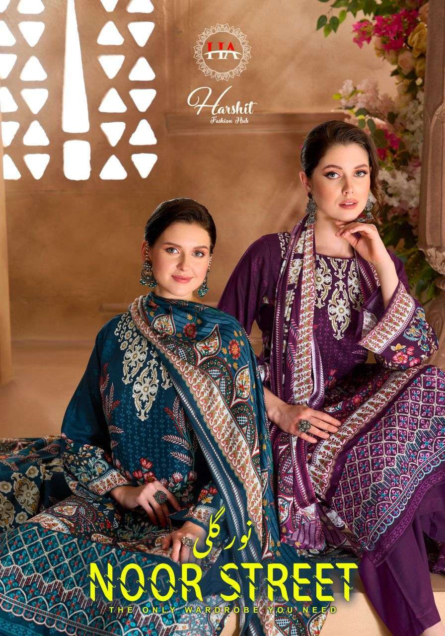 HARSHIT FASHION NOOR STREET RAYON PRINTED WITH FANCY WORK SALWAR KAMEEZ DEALER IN INDIA