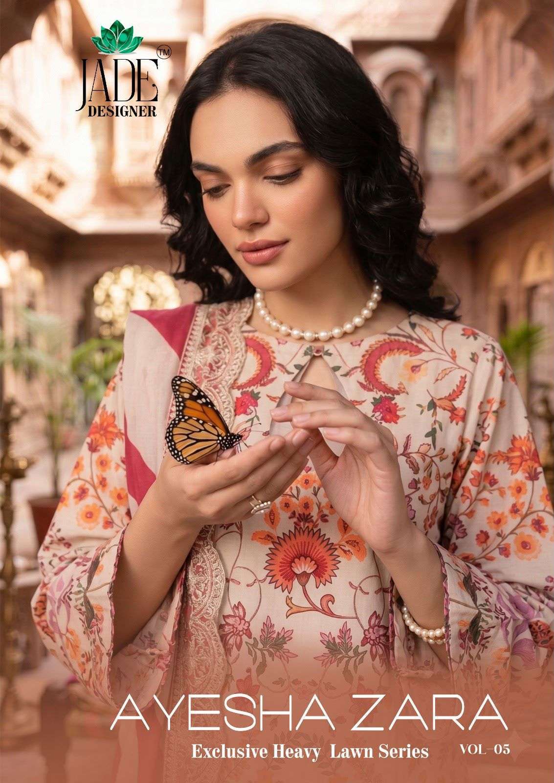 JADE AYESHA ZARA VOL 5 LAWN COTTON KARACHI PRINTED PAKISTANI SUIT SUPPLIER