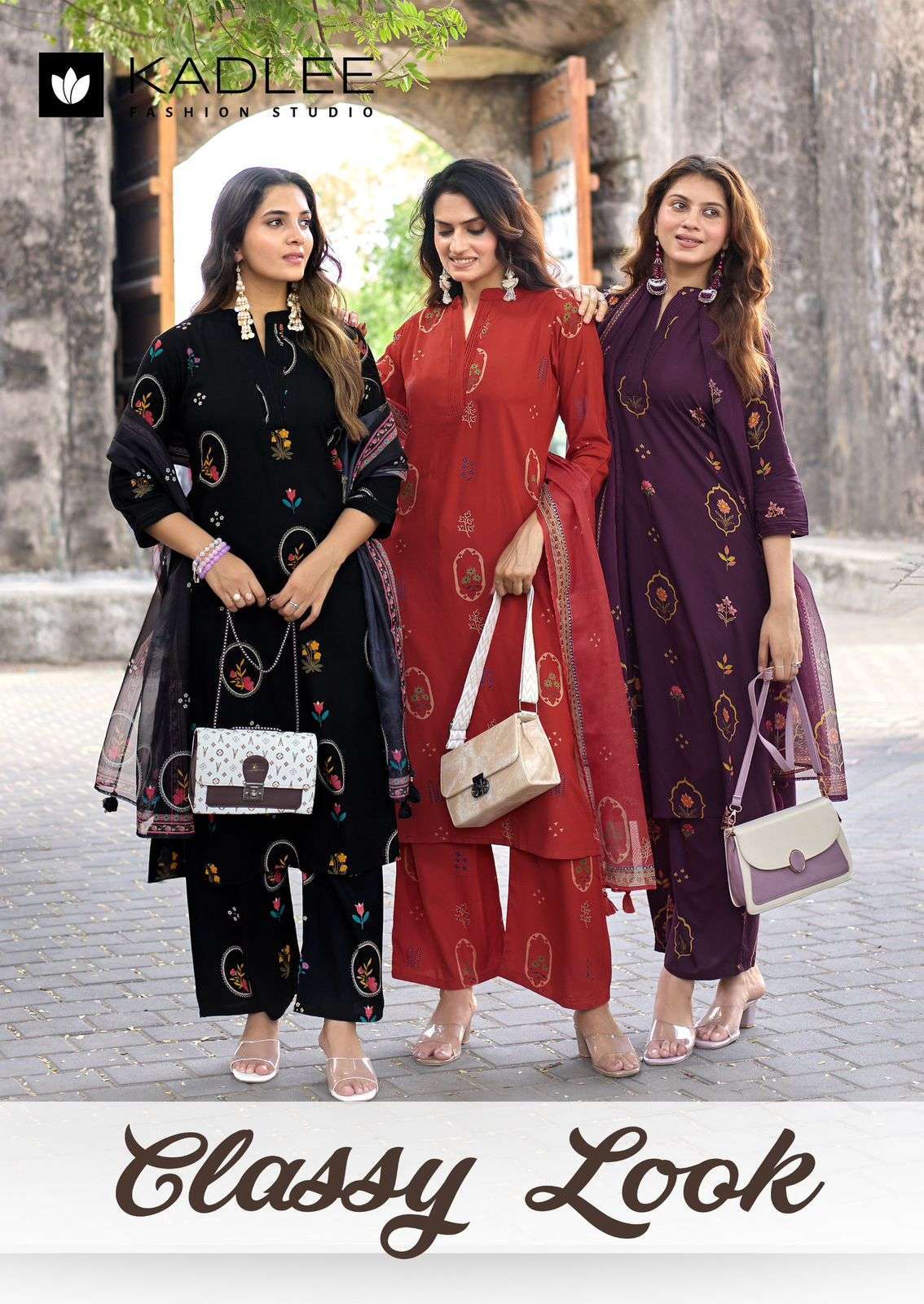 KADLEE CLASSY LOOK RAYON FANCY EMBROIDERED PRINT WORK READYMADE SALWAR KAMEEZ WHOLESALE PRICE SURAT 