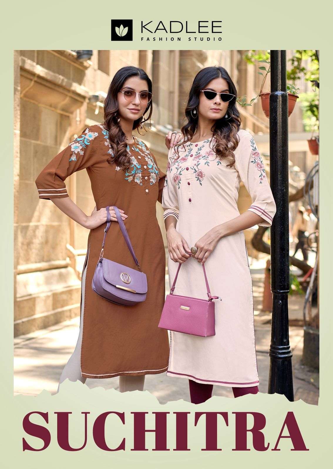KADLEE SUCHIRTA RAYON WITH THREAD WORK HEAVY RAYON KURTI CATALOG SUPPLIER 