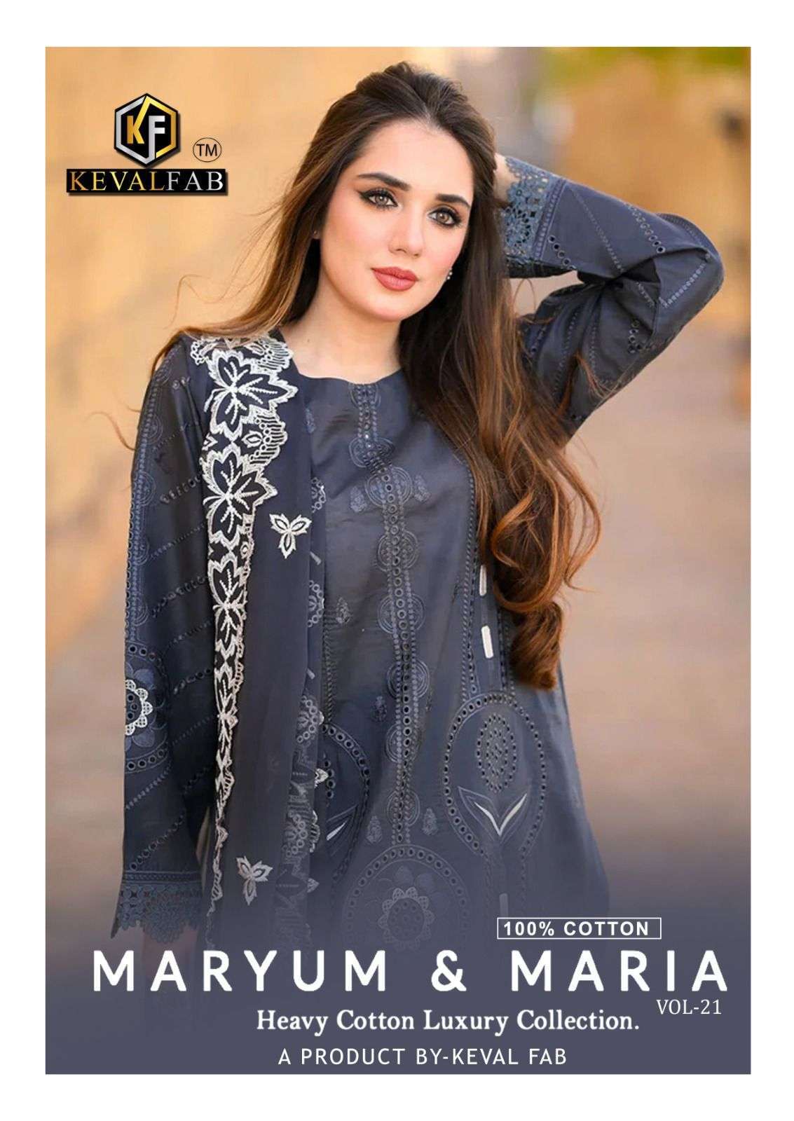 KEVAL FAB MARYUM AND MARIA VOL 21  COTTON PRINTED DESIGNER PAKISTANI SUIT WHOLESALER BEST RATE 