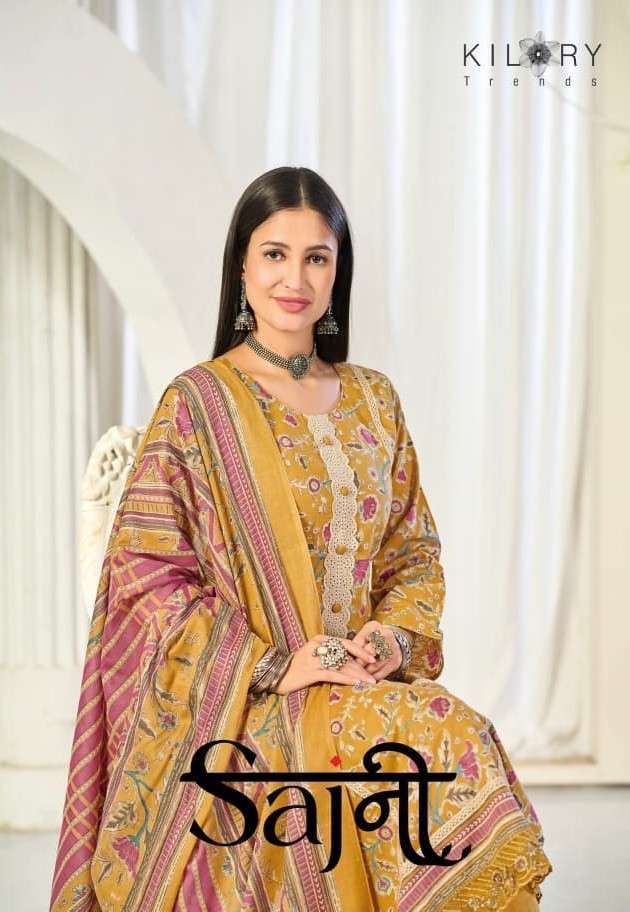 KILORY TRENDZ SAJINI PURE LAWN COTTON TRENDY LOOK WHOLESALE SALWAR KAMEEZ SUPPLIER SURAT 