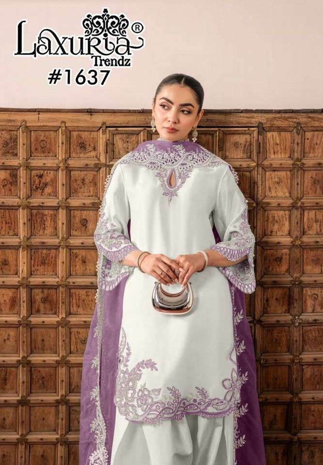 LAXURIA TRENDS 1637 LINEN SILK WITH FANCY WORK READYMADE SALWAR KAMEEZ WHOLESALE PRICE SURAT 