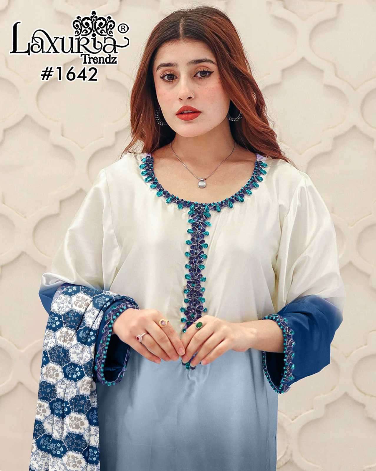 LAXURIA TRENDZ 1642 FANCY PAKISTANI READYMADE KURTI WHOLESALER 
