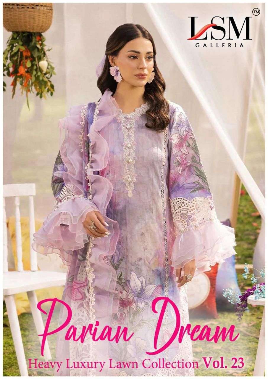 LSM PARIAM DREAM VOL 23 HEAVY LAWN WITH FANCY PRINTED READYMADE SALWAR KAMEEZ WHOLESALE BEST RATE SURAT 