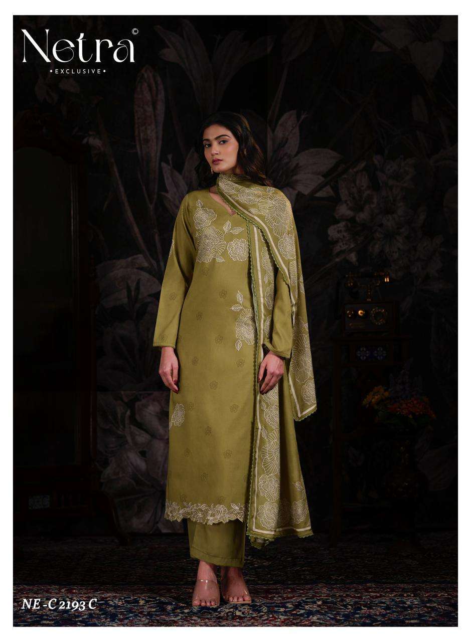 NETRA DAMI PURE COTTON FANCY PRINTED WORK SALWAR KAMEEZ WHOLESALE PRICE SURAT 