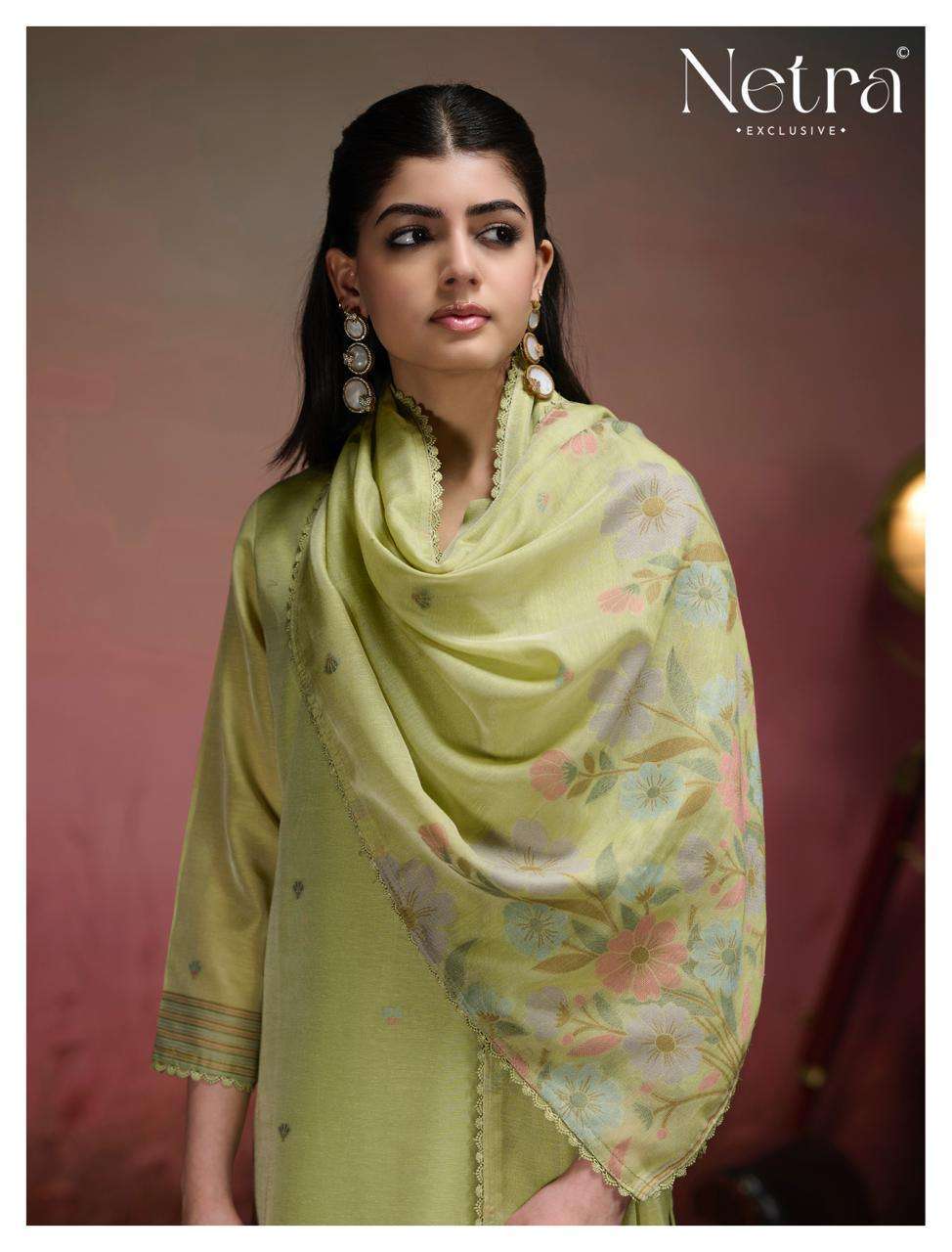 NETRA JISHA BEMBERG JAMDANI WITH HANDWORK SALWAR KAMEEZ WHOLESALE PRICE SURAT 