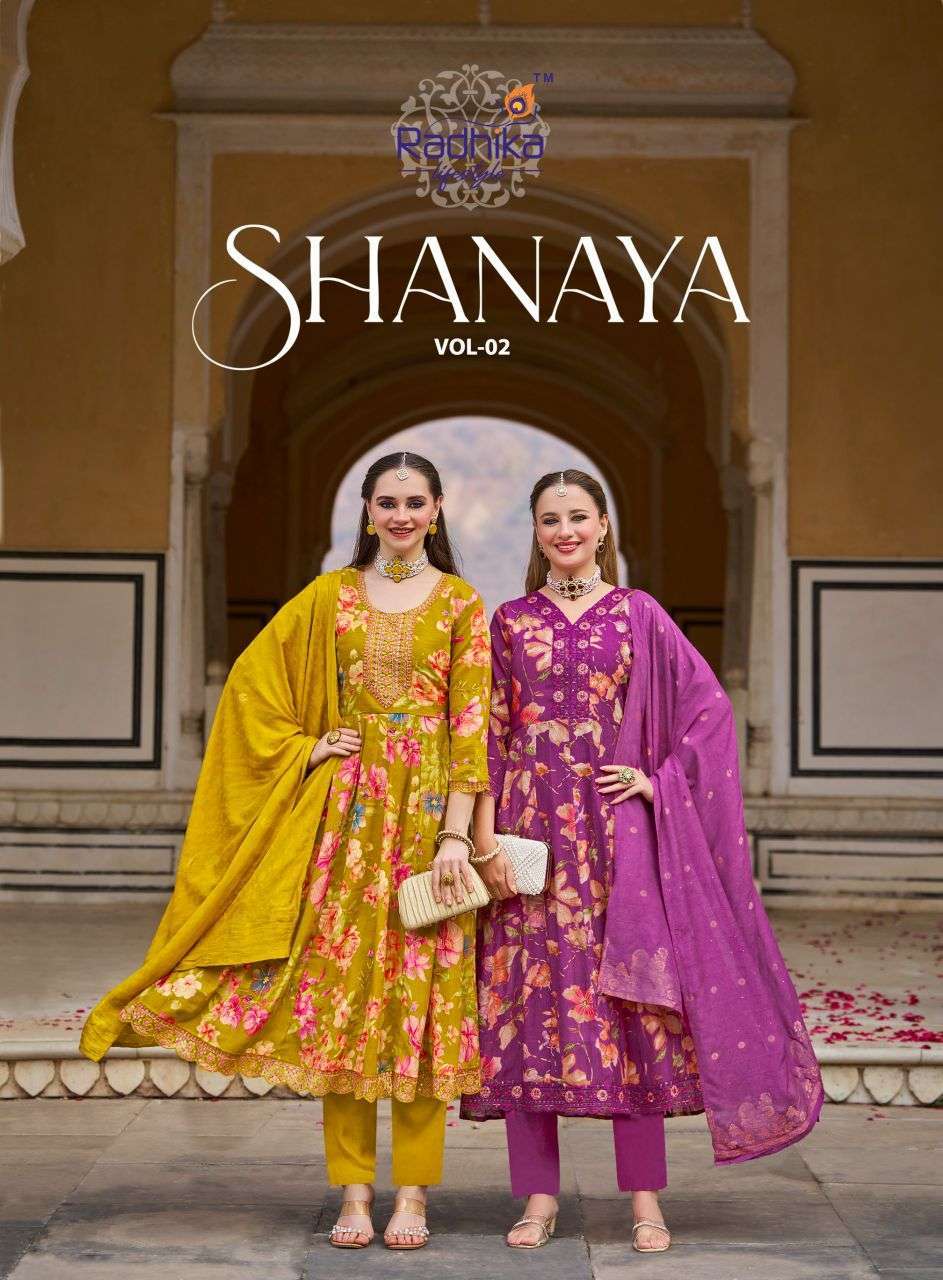 RADHIKA LIFESTYLE SHANAYA VOL 2 EXCLUSIVE PRINTED FANCY THREE PCS READYMADE SET EXPORTER 
