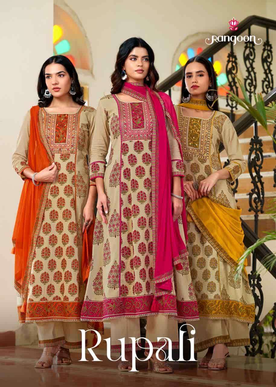 RANGOON RUPALI 10681-10684 SERIES ANARKALI STYLE WHOLESALE READYMADE SALWAR KAMEEZ SURAT 