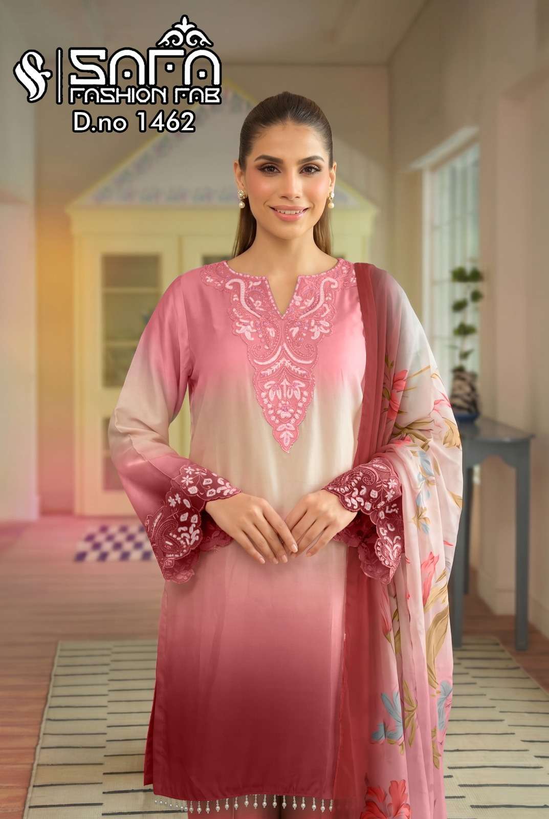 SAFA FASHION 1462 LUXURY PRET READYMADE SALWAR KAMEEZ WHOLESALE PRICE SURAT 