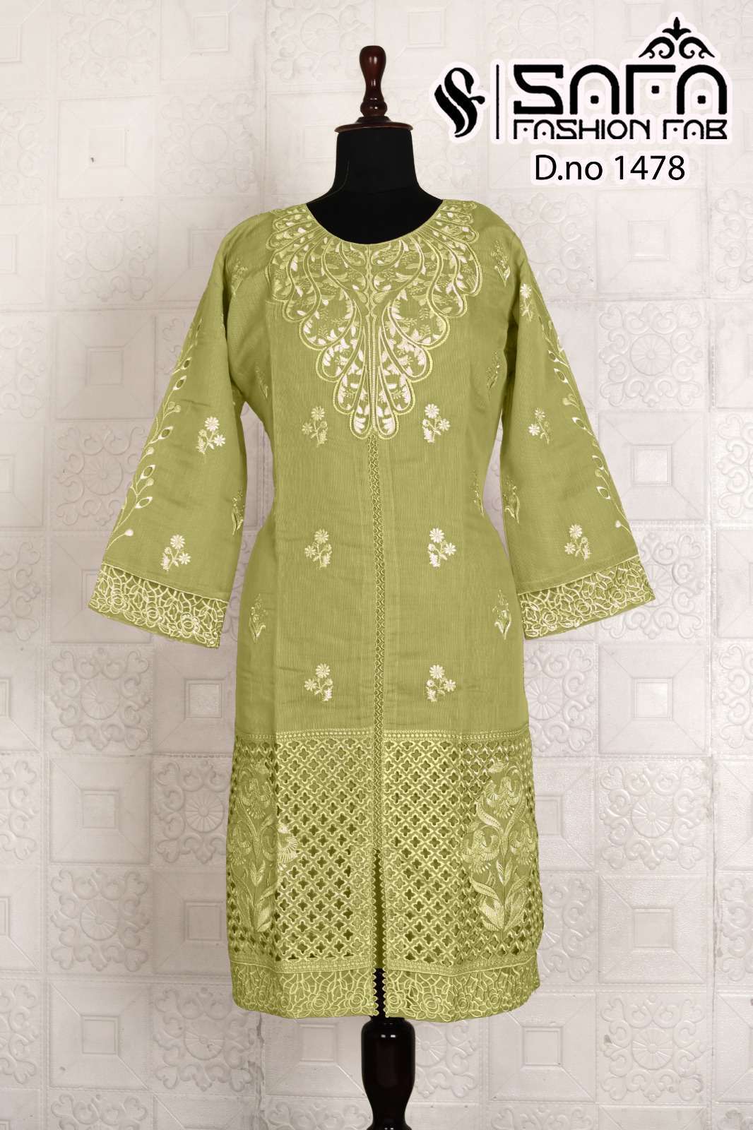 SAFA FASHION DESIGN 1478 FANCY EMBROIDERED WORK READYMADE SALWAR KAMEEZ WHOLESALE PRICE SURAT 