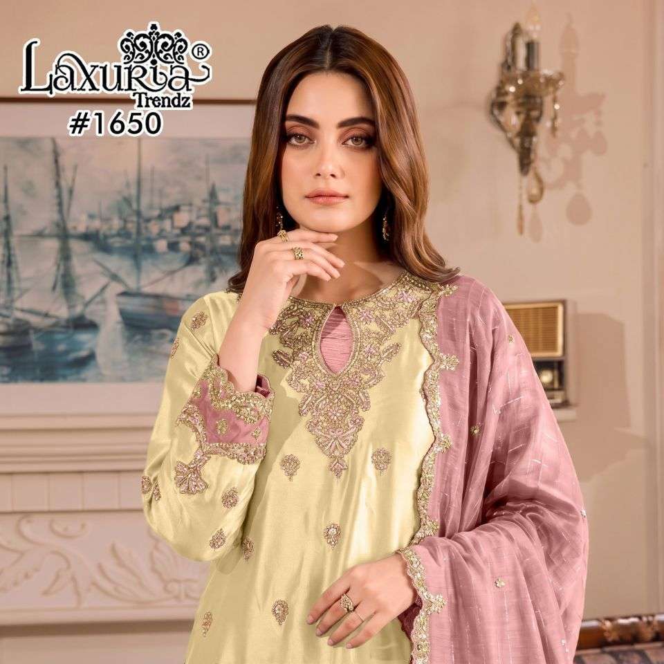 SAFA FASHION FAB 1650 SATIN WITH HEAVY FANCY WORK READYMADE SALWAR KAMEEZ WHOLESALE PRICE SURAT 