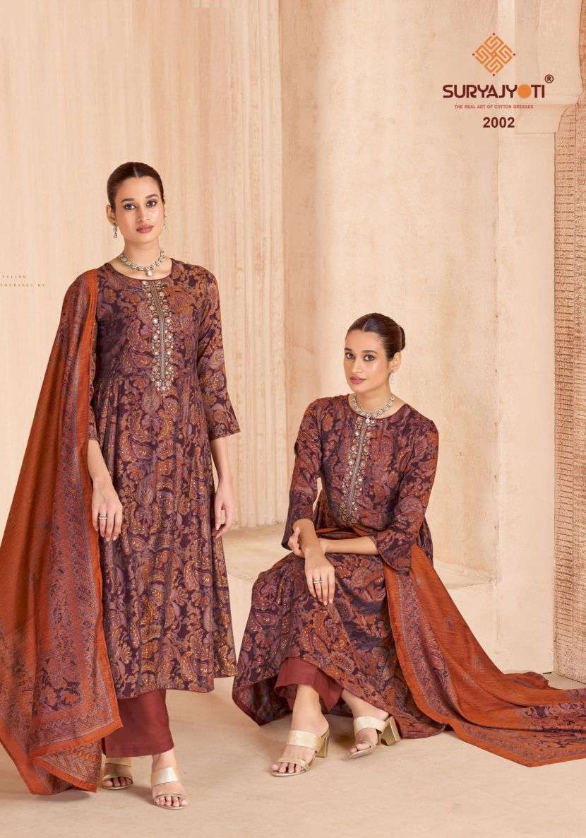 SURYAJYOTI KASAK VOL 2 PURE BURBERRY HEAVY EMBROIDERED WORK READY TO WEAR  SALWAR KAMEEZ WHOLESALER 