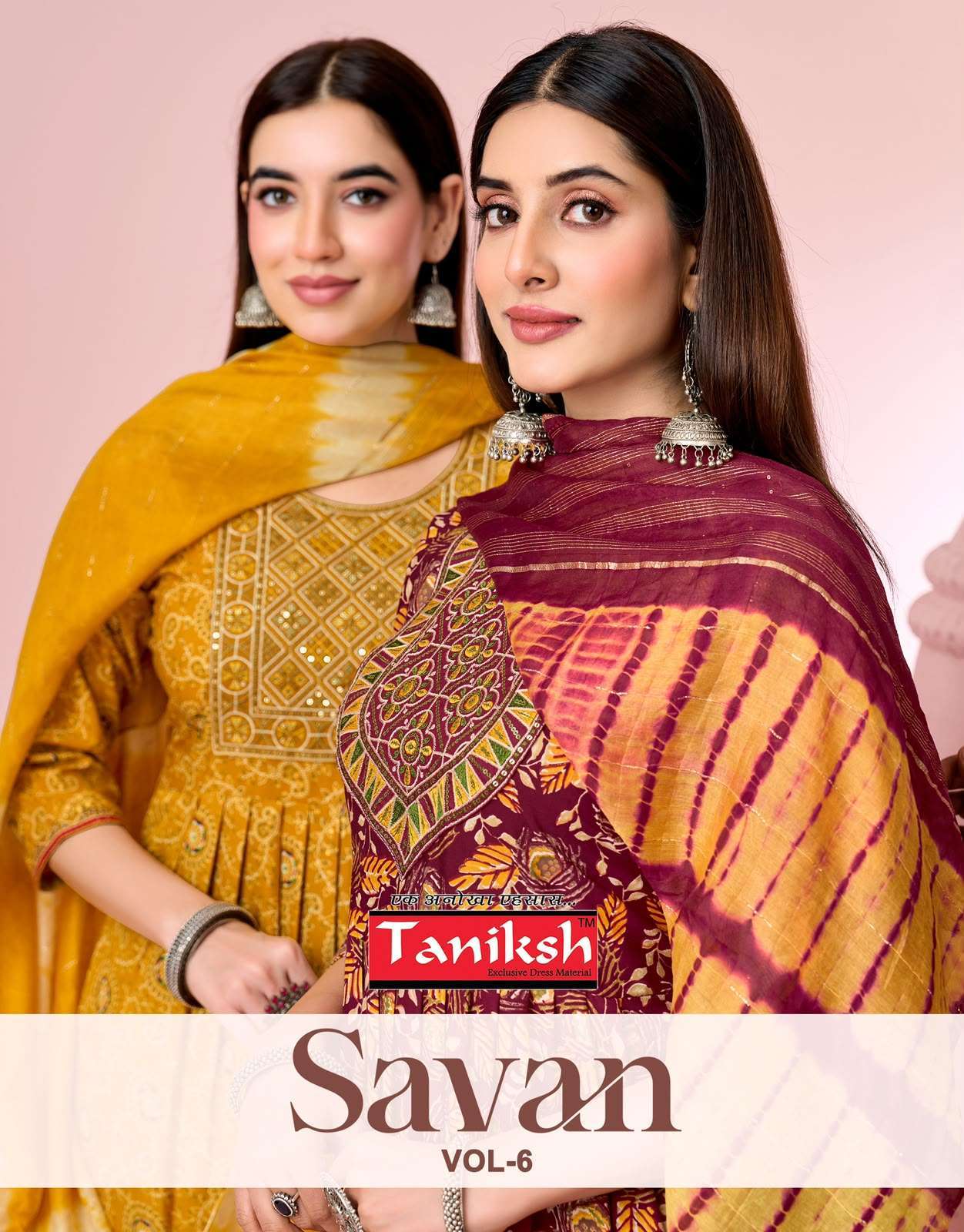 TANIKSH SAVAN VOL 6 VISCOSE FOIL PRINTED READYMADE SALWAR KAMEEZ WHOLESALE PRICE SURAT 
