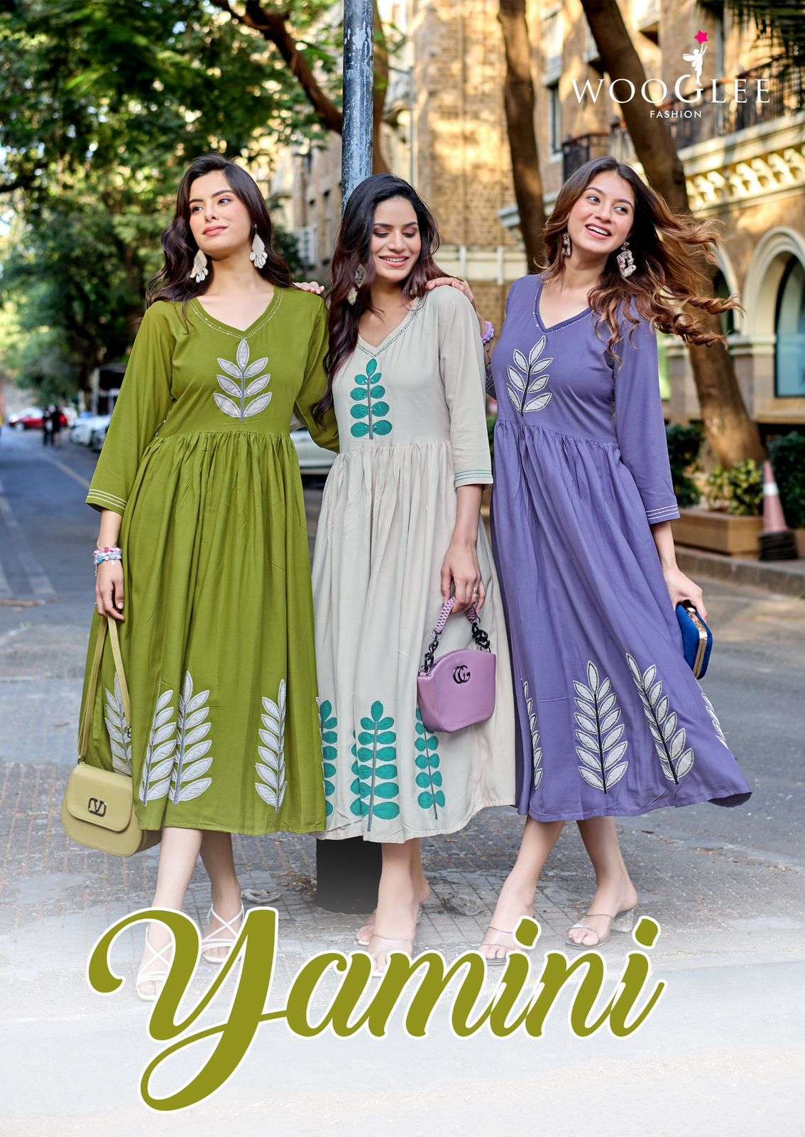 WOOGLEE YAMINI RAYON WITH THREAD WORK READYMADE KURTI WHOLESALE PRICE SURAT 