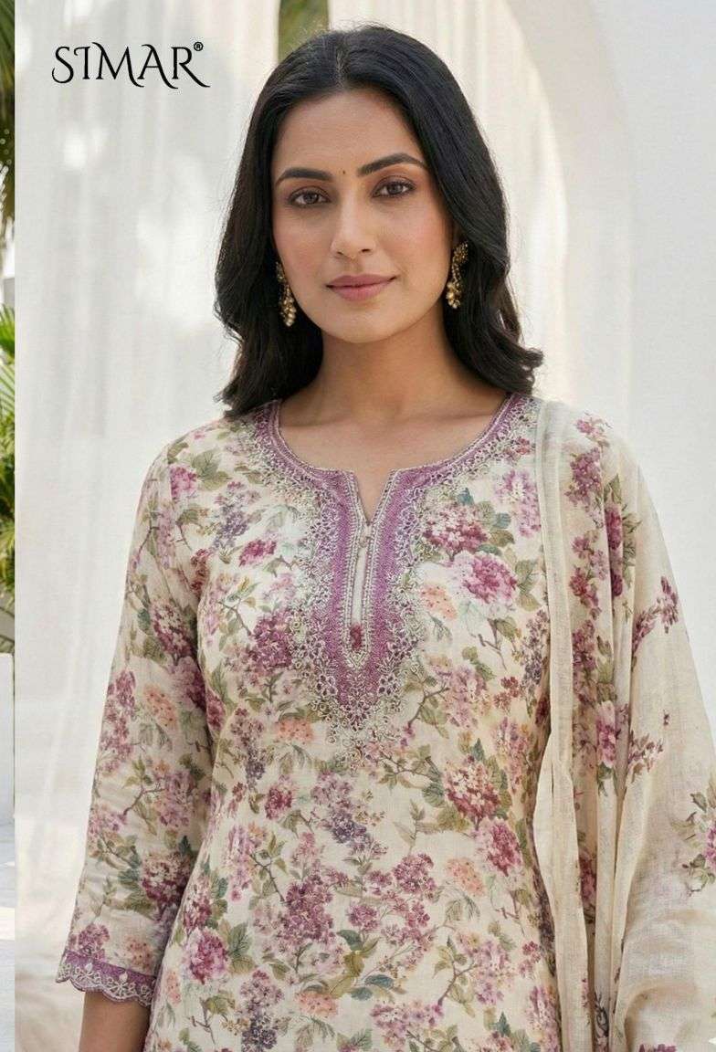 GLOSSY SIMAR AMOUR SILK DIGITAL WITH EMBROIDERD WORK SALWAR KAMEEZ DEALER IN SURAT 