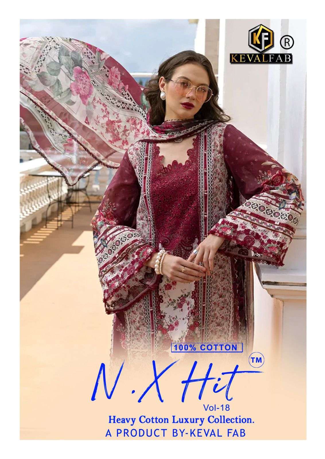 KEVAL FAB NX HIT VOL 18 EXCLUSIVE DESIGNER PRINTED COTTON PAKISTANI SALWAR KAMEEZ CATALOGUE BEST RATE