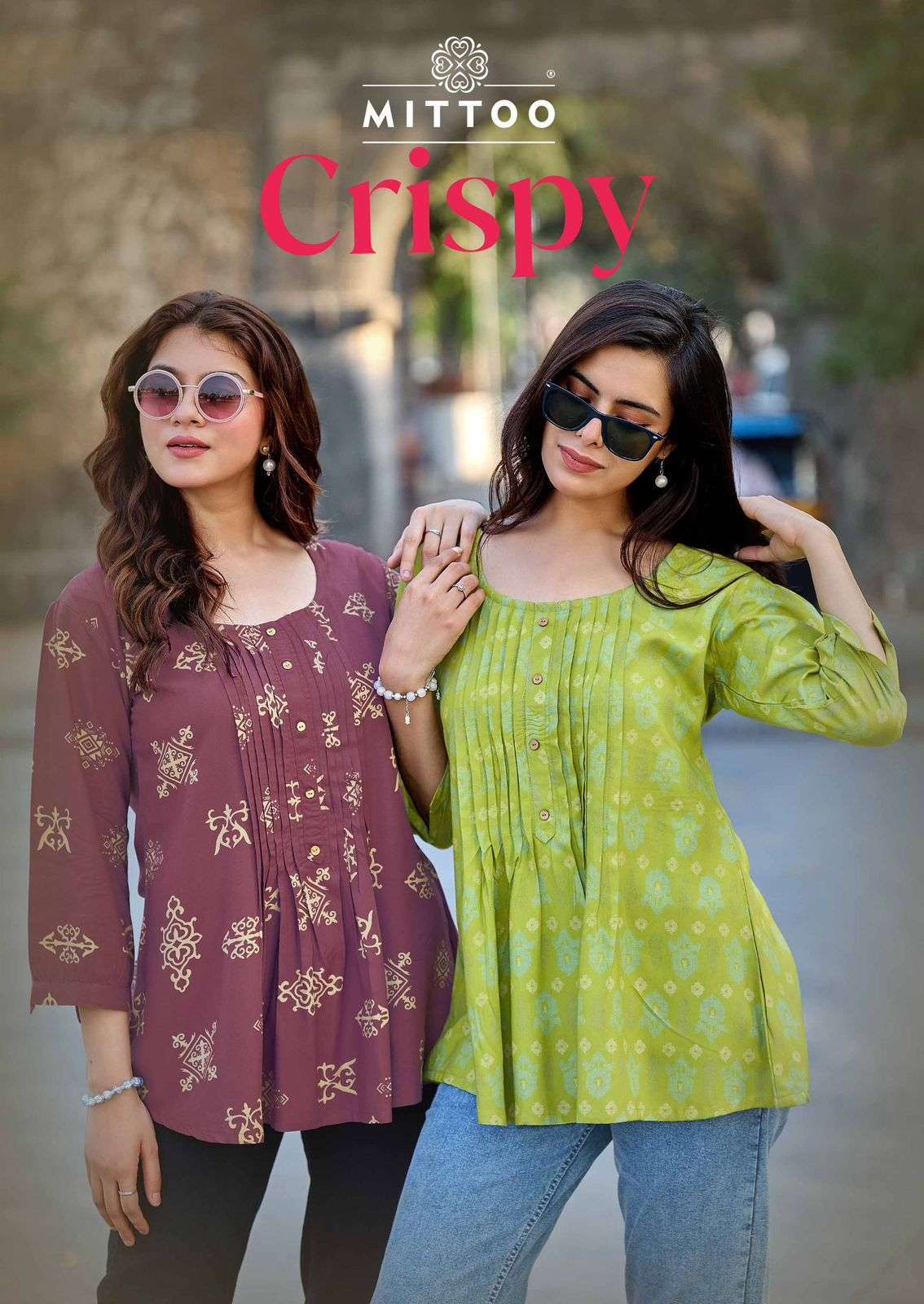 MITTOO CRISPY RAYON PRINTED SUMMER SHORT TOP WHOLESALE PRICE SURAT 
