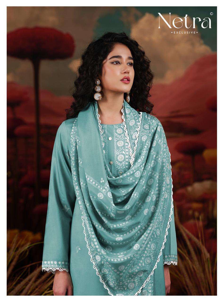 NETRA GUCCI VOL 8 PURE COTTON FANCY EMBROIDERED PRINTED DESIGNER SALWAR KAMEEZ CATALOG EXPORTER 