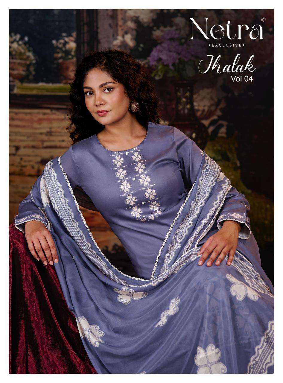 NETRA JHALAK VOL 4 DIGITAL PRINT WITH HANDWORK COTTON SALWAR KAMEEZ WHOLESALE PRICE SURAT 