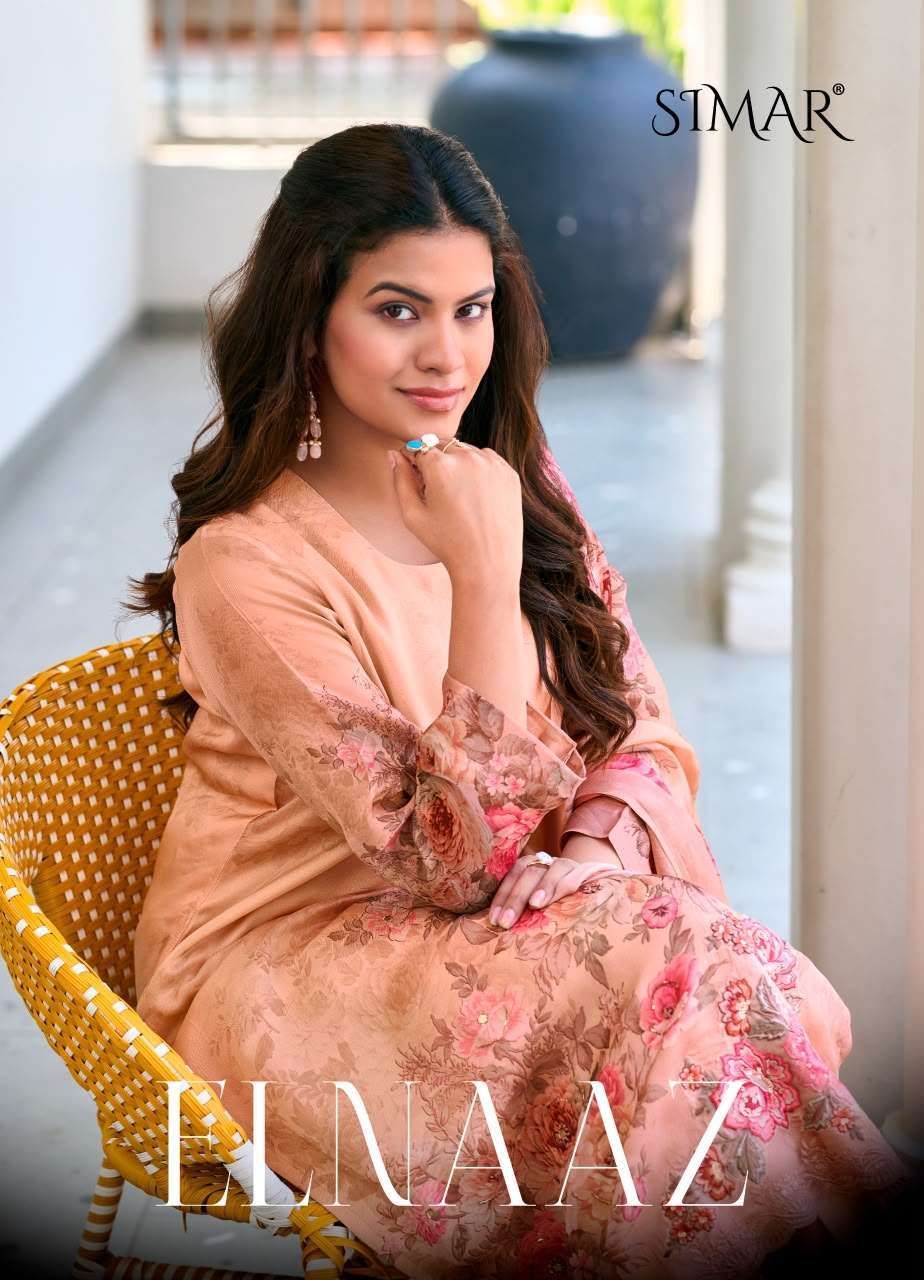 GLOSSY ELNAAZ VISCOSE TWILL ORGANZA PRINT WITH EMBROIDERED SALWAR KAMEEZ WHOLESALE PRICE SURAT 