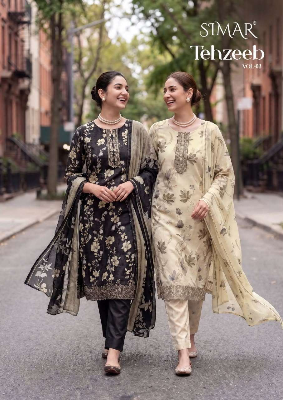 GLOSSY TEHZEEB VISCOSE MUSLIN DIGITAL PRINT WITH EMBROIDERED SALWAR KAMEEZ WHOLESALE PRICE SRAT 