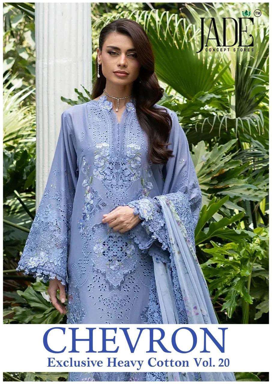 JADE CHEVRON VOL 20 COTTON PRINTED PAKISTANI DRESS MATERIAL SUPPLIER 