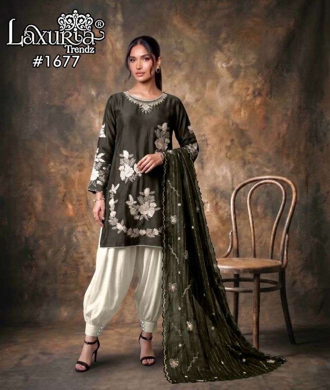 LAXURIA TRENDS 1677 RAYON EMBROIDERED READYMADE SALWAR KAMEEZ WHOLESALE PRICE SURAT 