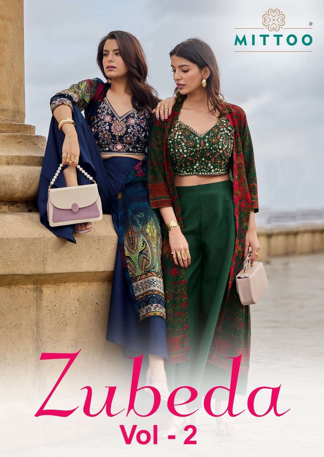 MITTOO ZUBEDA VOL 2 ROMAN SILK WITH THREAD WORK READYMADE COLLECTION WHOLESALE PRICE SURAT 