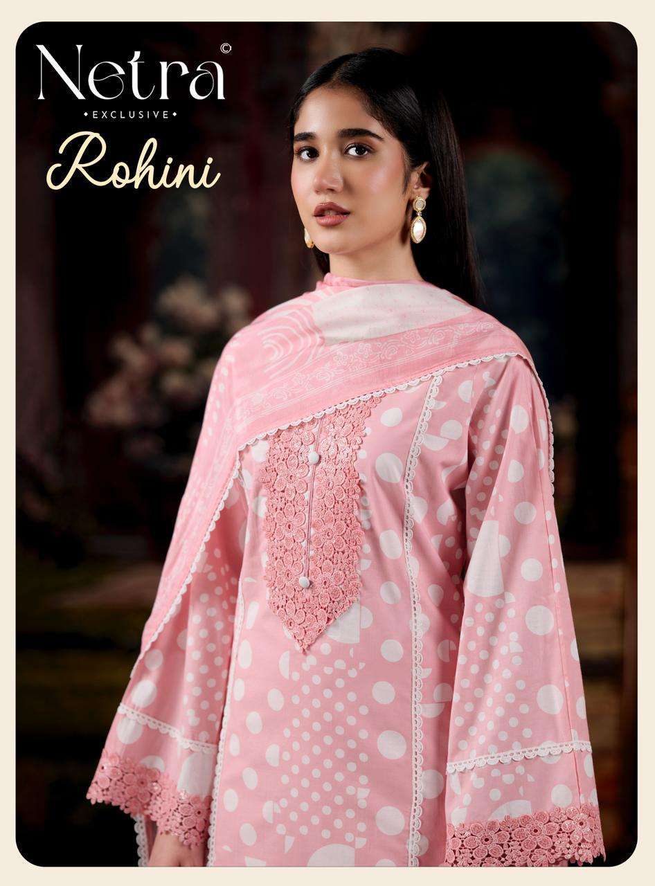 NETRA ROHINI CASUAL WEAR COTTON FANCY WORK SALWAR KAMEEZ WHOLESALE PRICE SURAT 