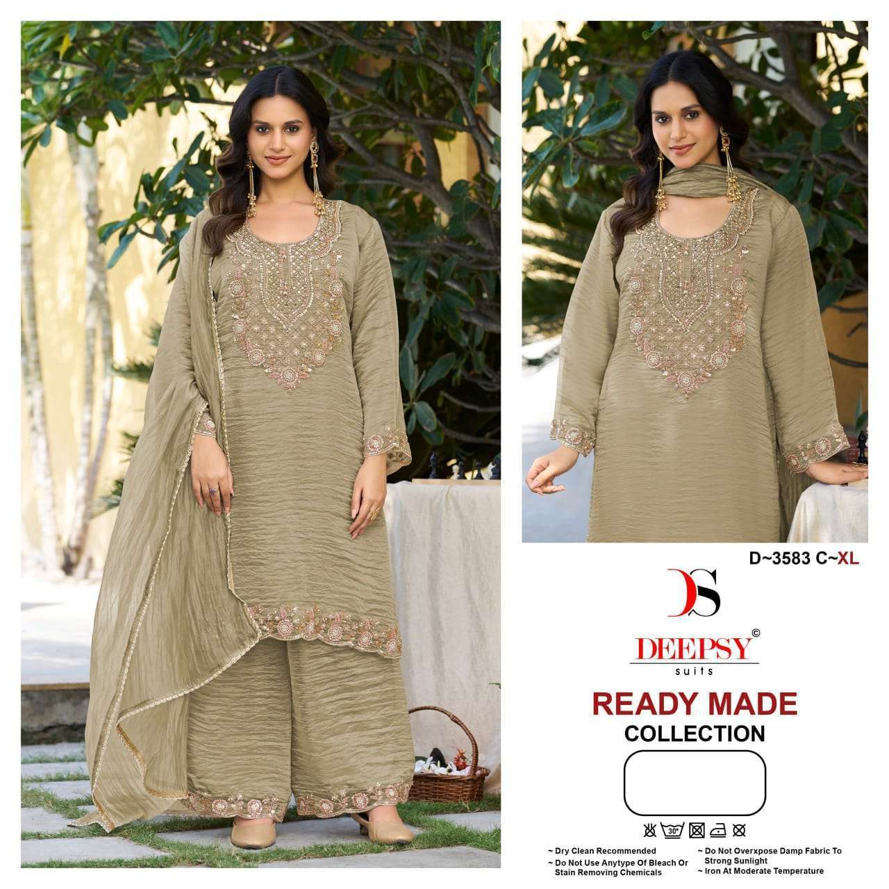 DEEPSY 3583 DESIGNER BEATS WORK READYMADE PAKISTANI SUIT SUPPLIER  