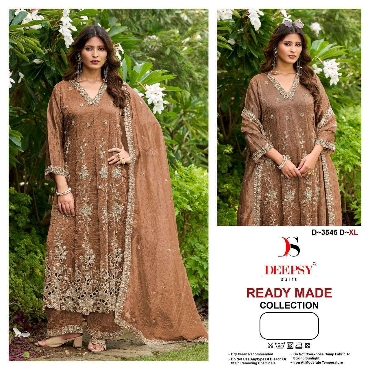 DEEPSY SUIT 3545 SALSA SILK WITH HEAVY WORK READYMADE SALWAR KAMEEZ WHOLESALE PRICE SURAT 