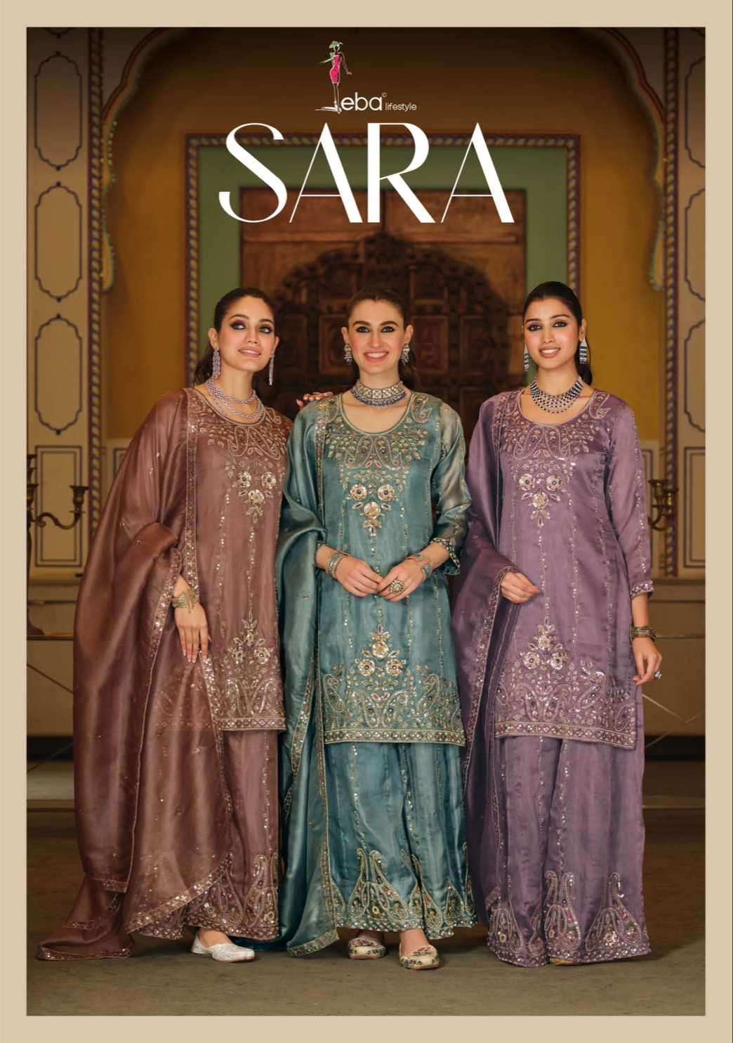 EBA LIFESTYEL SARA FANCY BITS WORK DESIGNER READYMADE SALWAR KAMEEZ SUPPLIER 