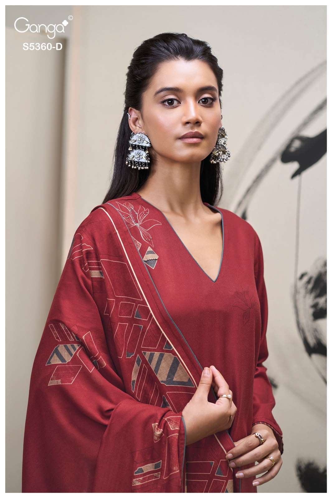 GANGA BERYLIA 5360 PREMIUM WOOK PASHMINA WINTER WEAR WHOLESALE CATALOGUE SURAT 