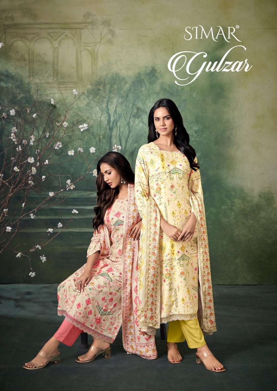 GLOSSY GULZAR PASHMINA DIGITAL PRINTED WITH HANDWORK WINTER PASHMINA SUIT WHOLESALE RATE 