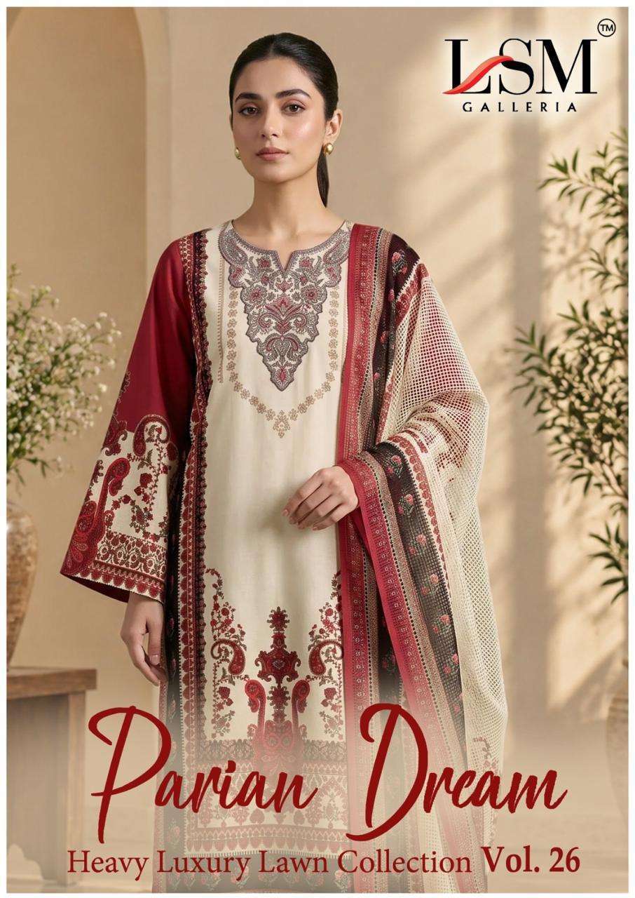 LSM PARIAM DREAM VOL 26 HEAVY LAWN WITH FANCY PRINTED READYMADE SALWAR KAMEEZ WHOLESALE BEST RATE SURAT 