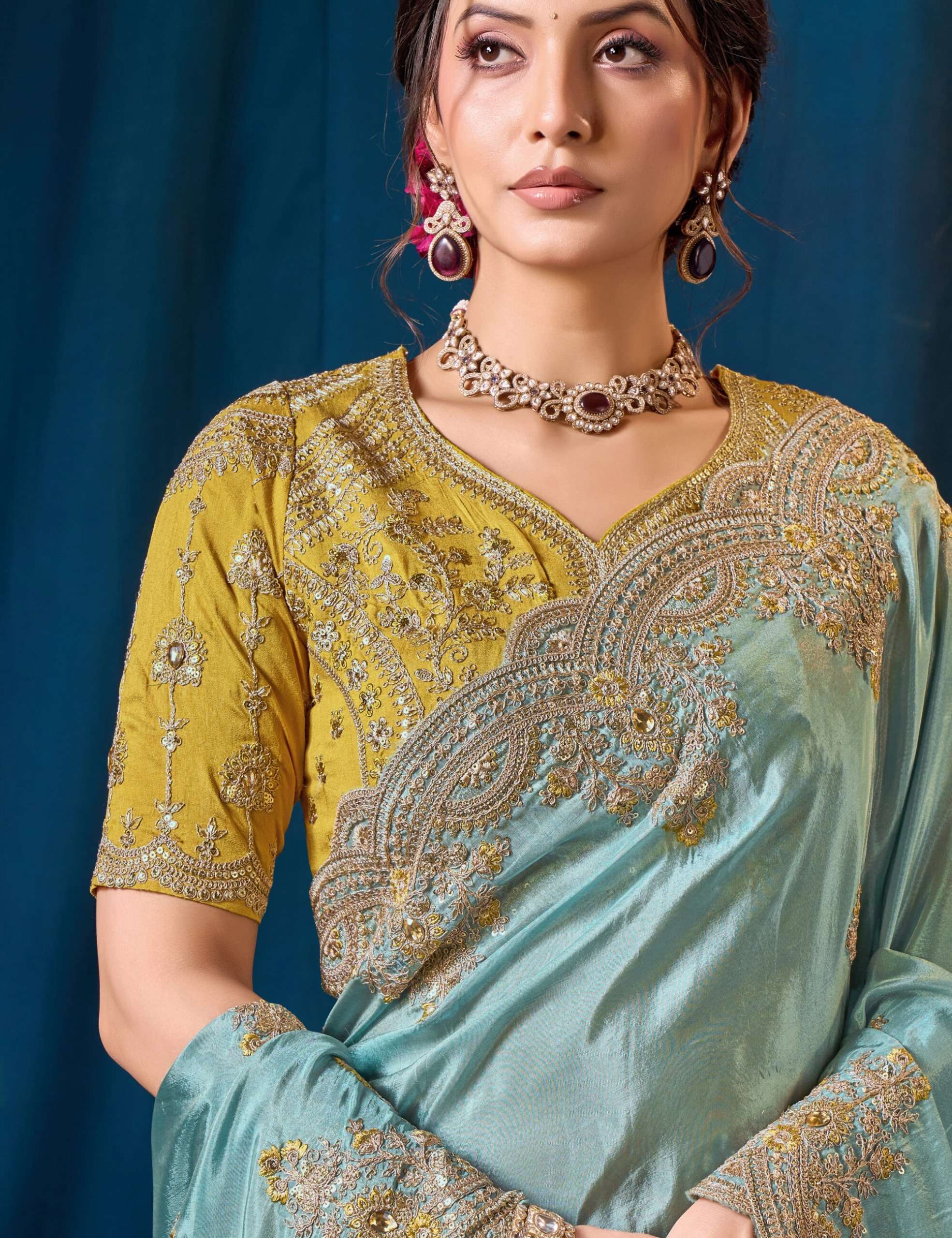 TFH SAREE SARVARATNA VOL 7 SATIN SILK PARTYWEAR SAREE CATALOG DEALER IN INDIA 