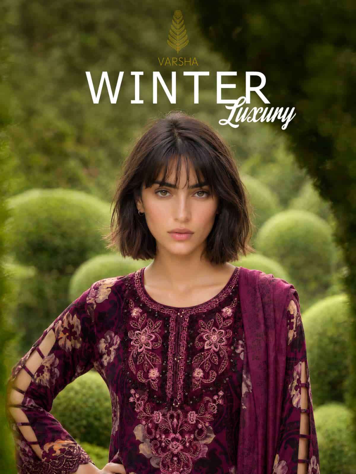 VARSHA FASHION WINTER LUXURY PASHMINA SILK SATIN DIGITAL PRINTED DESIGNER SALWAR KAMEEZ SUPPLIER 