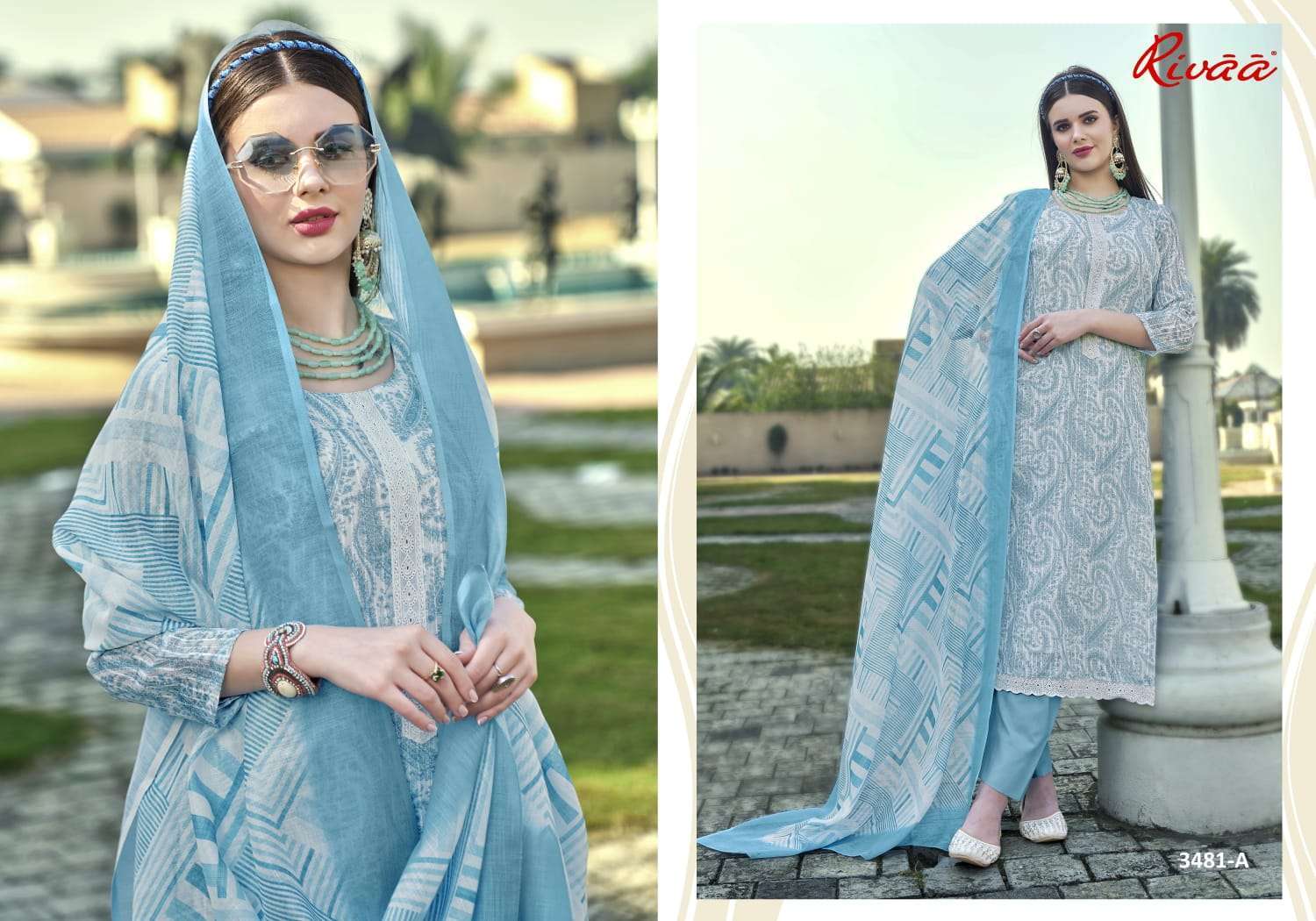 RIVAA LEENA VOL 3 LINEN COTTON DIGITAL PRINTED SALWAR KAMEEZ ONLINE SUPPLIER